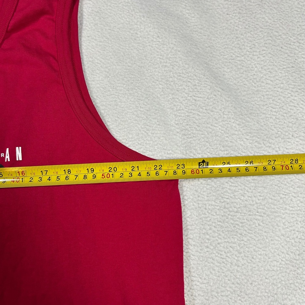 Jordan Tank Top Mens XXL Red Striped Back Jumpman Logo Basketball Gym Sleeveless - Picture 5 of 6